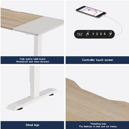 Electric Standing Desk Height Adjustable Desk For Home And Office Computer Table Gaming Desk Modern Luxiury Table 55  Lift-up Desk