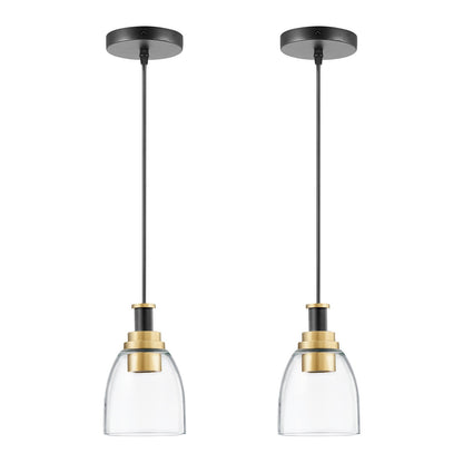 Pendant Light 1-Light Pendant Lighting With Glass Shade Adjustable Height